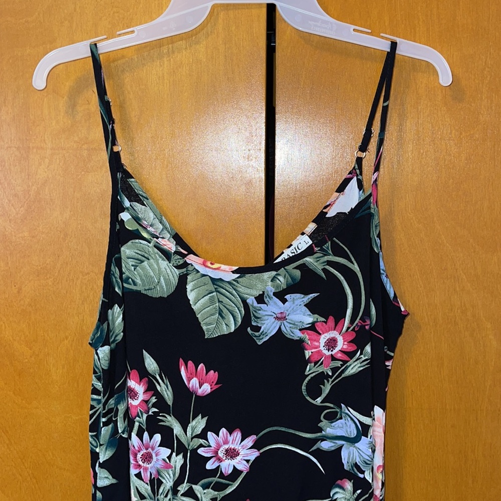 Ms Basic Large Floral Spaghetti String Mini Dress - Picture 2 of 13